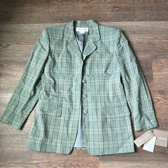 Jones New York Sage Plaid Blazer - Picture 1 of 8